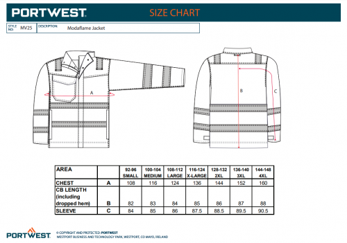 Jacheta Hi-Vis, galben/navy, regular, Modaflame, Portwest